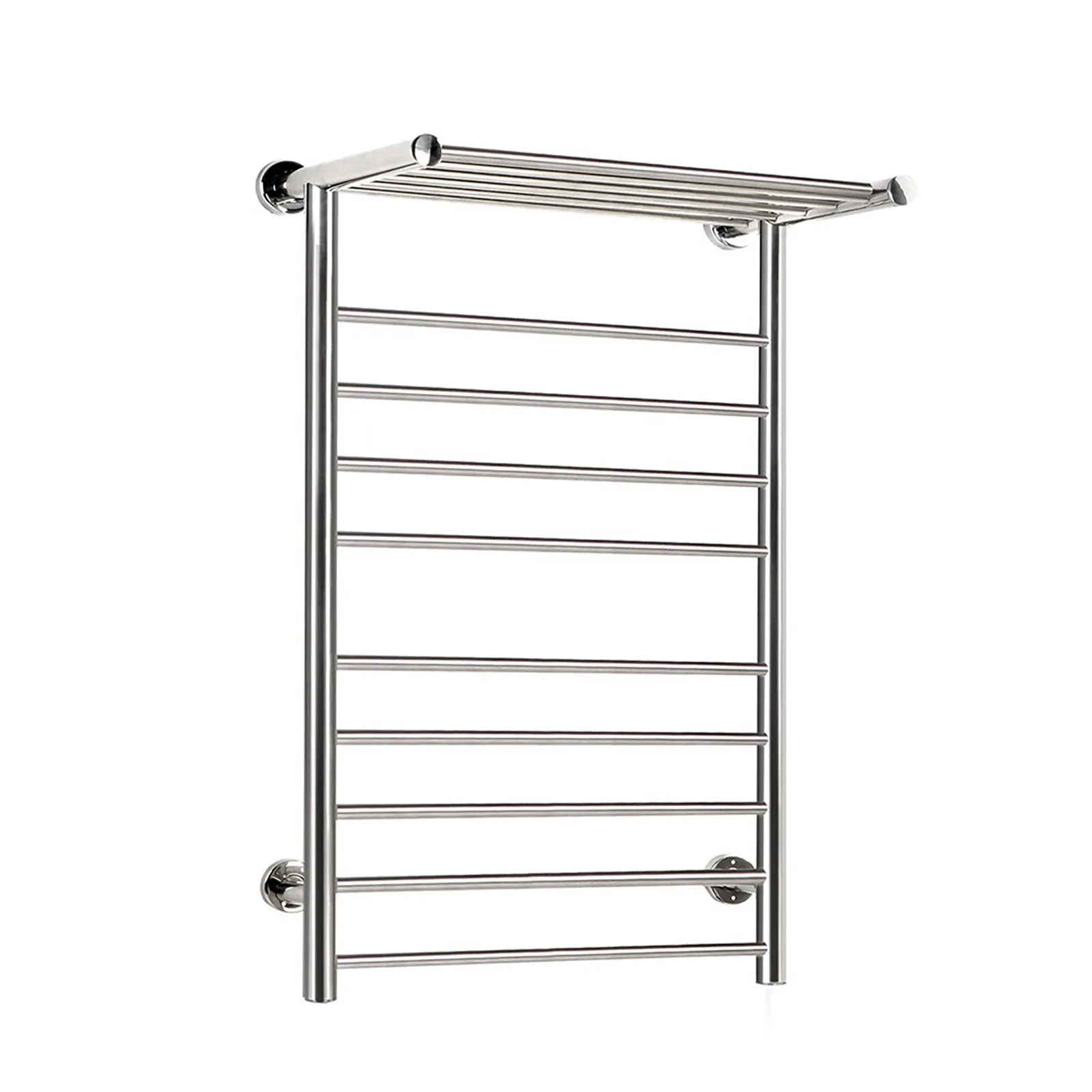 14-Bar Electric Heated Towel Rail Rack, Stainless Steel, Devanti