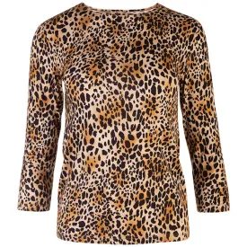 3/4 Sleeve Knit Tee in Mini Leo Classic