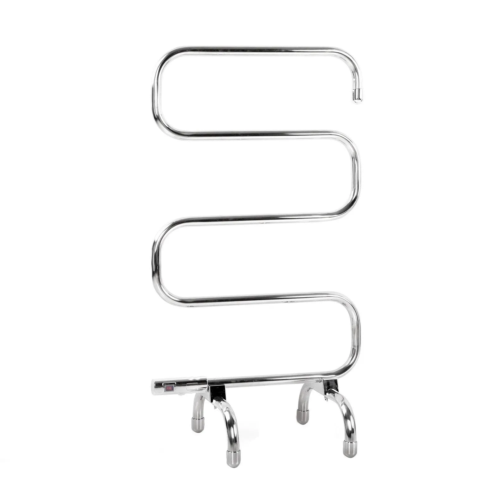 5-Bar Heated Towel Rail, Freestanding, Stainless Steel - Devanti