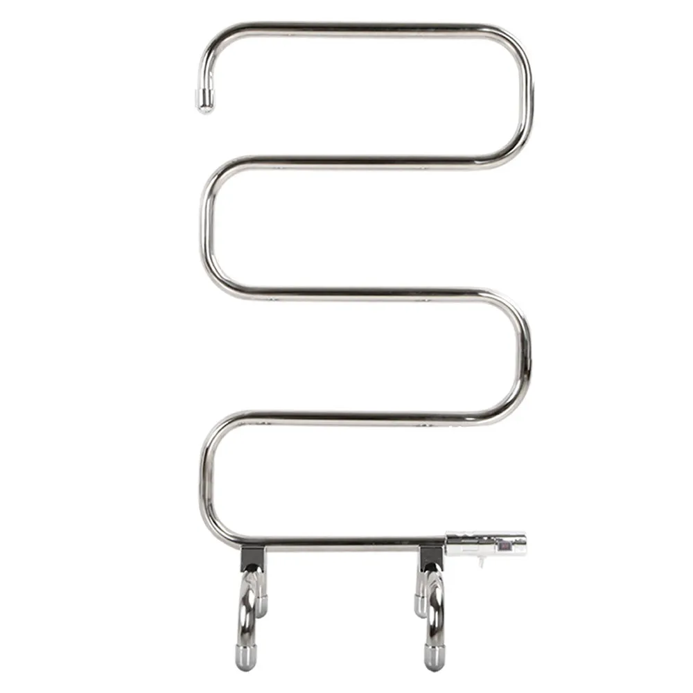 5-Bar Heated Towel Rail, Freestanding, Stainless Steel - Devanti