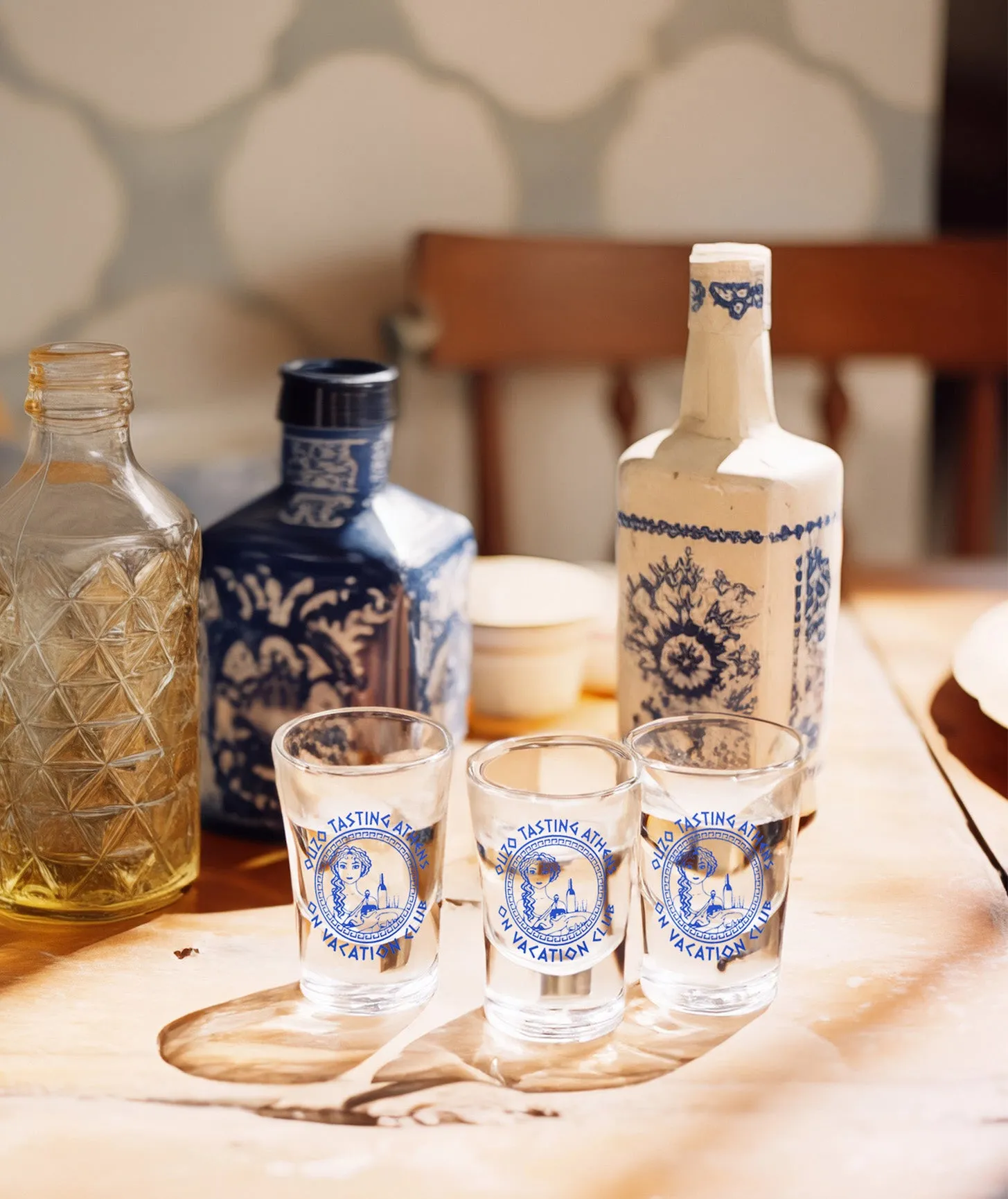 6 Ouzo Tasting Shot Glasses