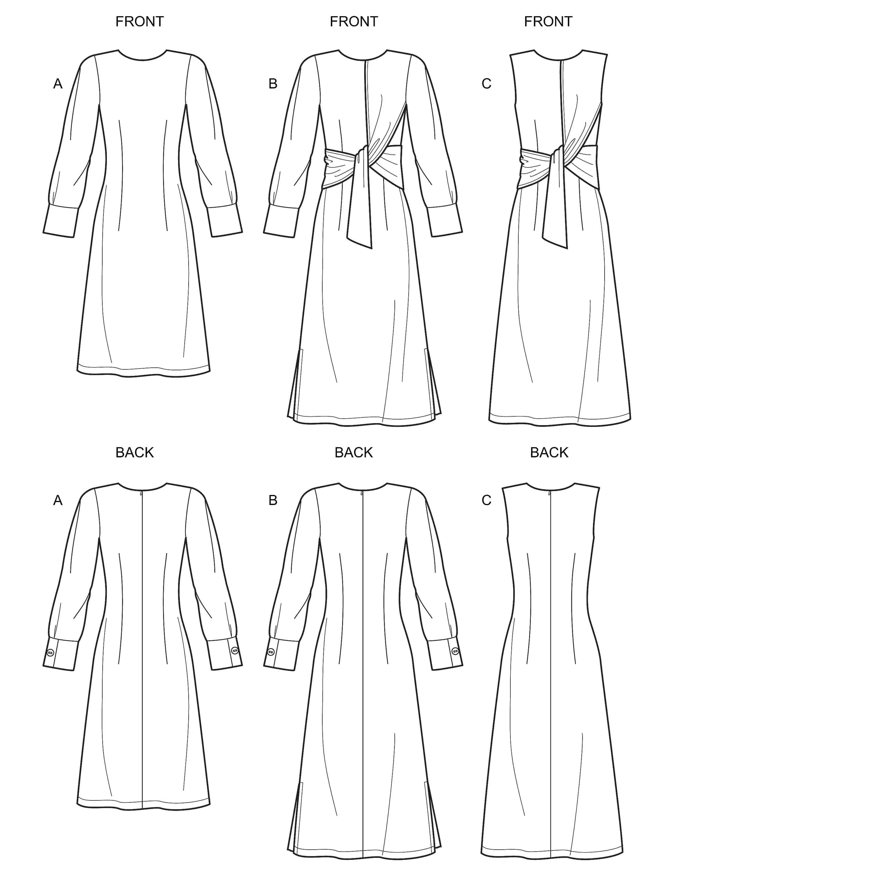 6633 New Look Sewing Pattern N6633 Misses' Dresses with Optional Drape