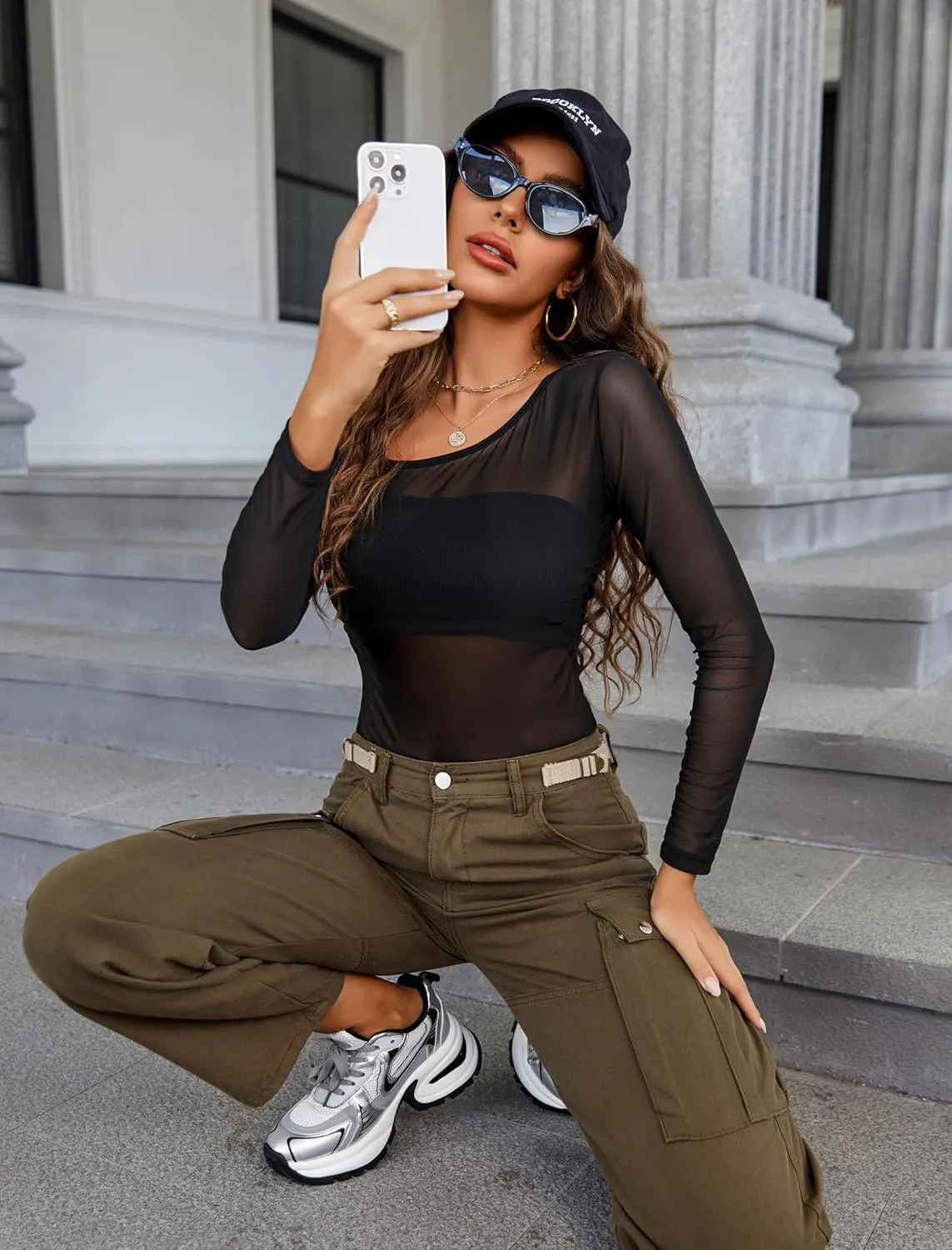 Asymmetrical Neck Sheer Crop Top
