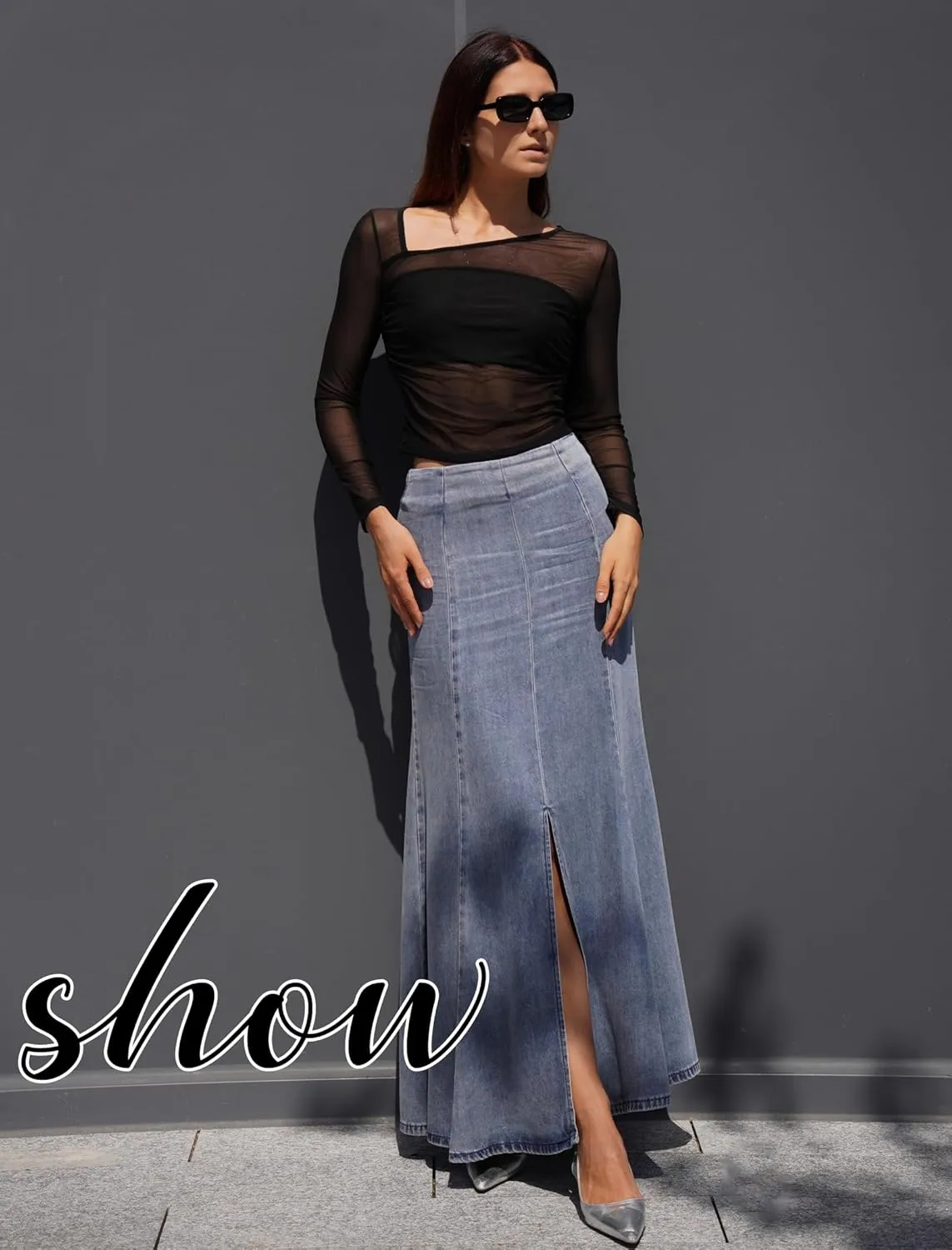Asymmetrical Neck Sheer Crop Top