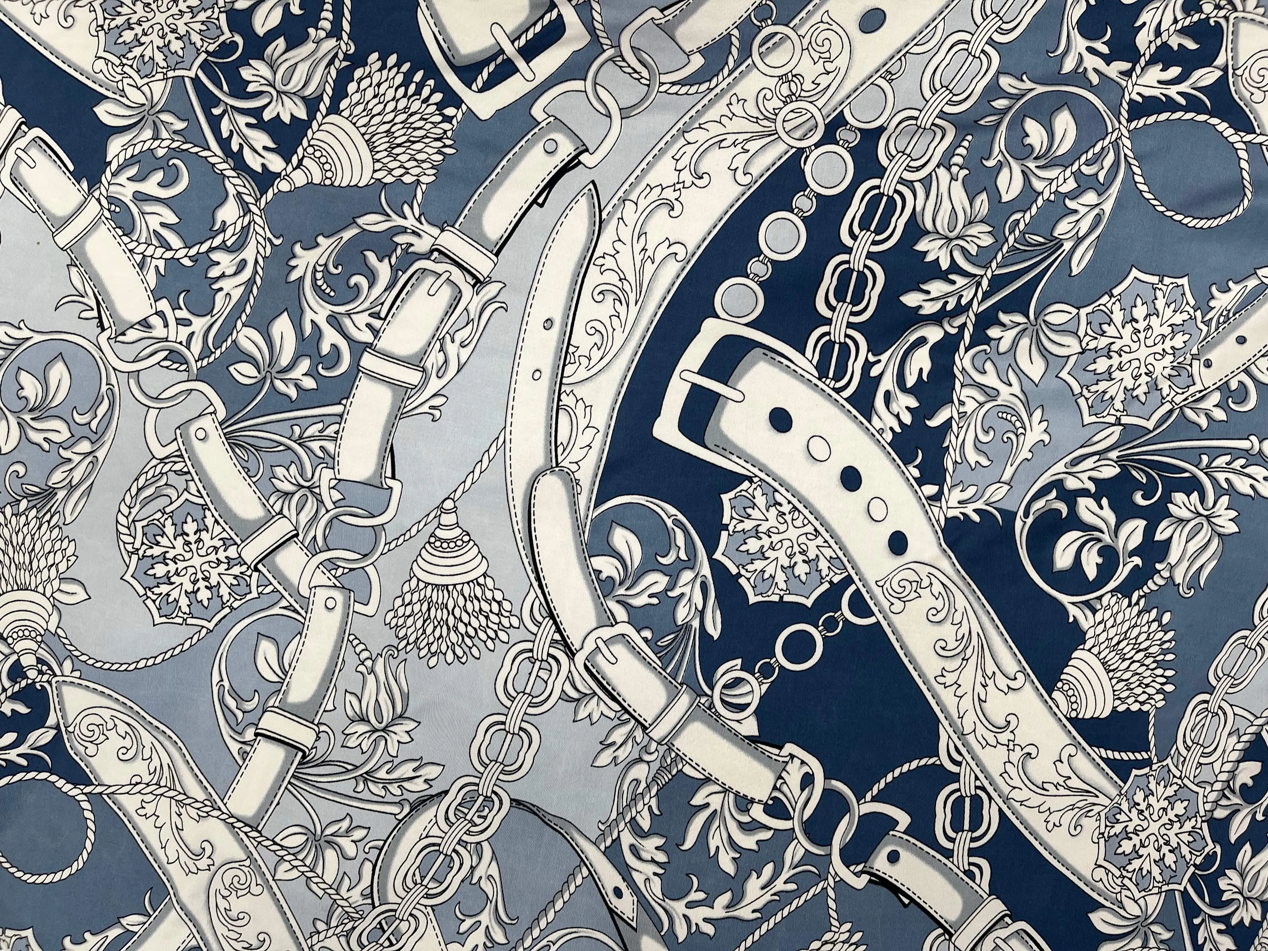 Belt Buckle Printed Jersey Fabric
