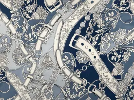 Belt Buckle Printed Jersey Fabric