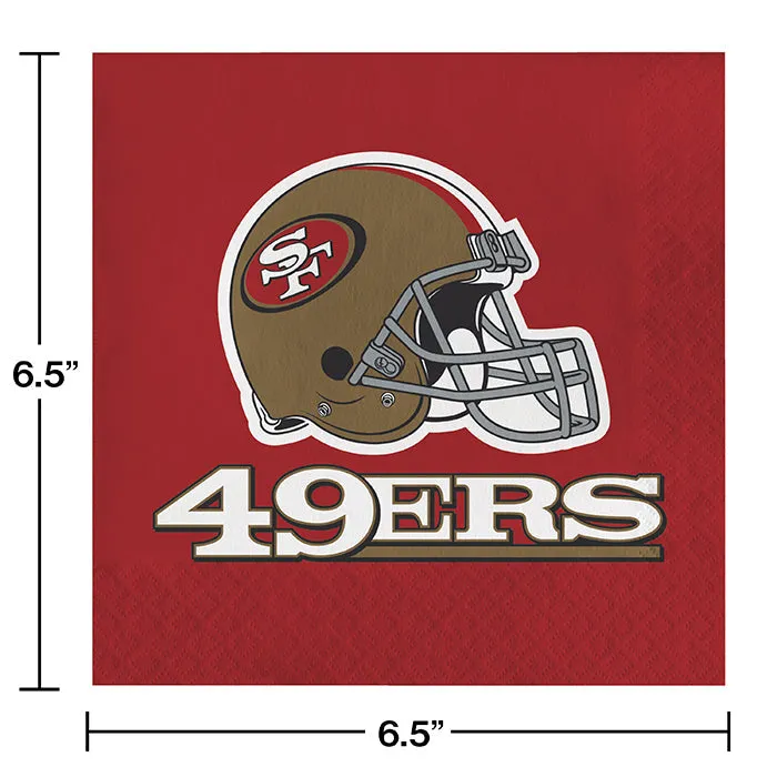 Bulk San Francisco 49ers Luncheon Napkins (192 per Case)