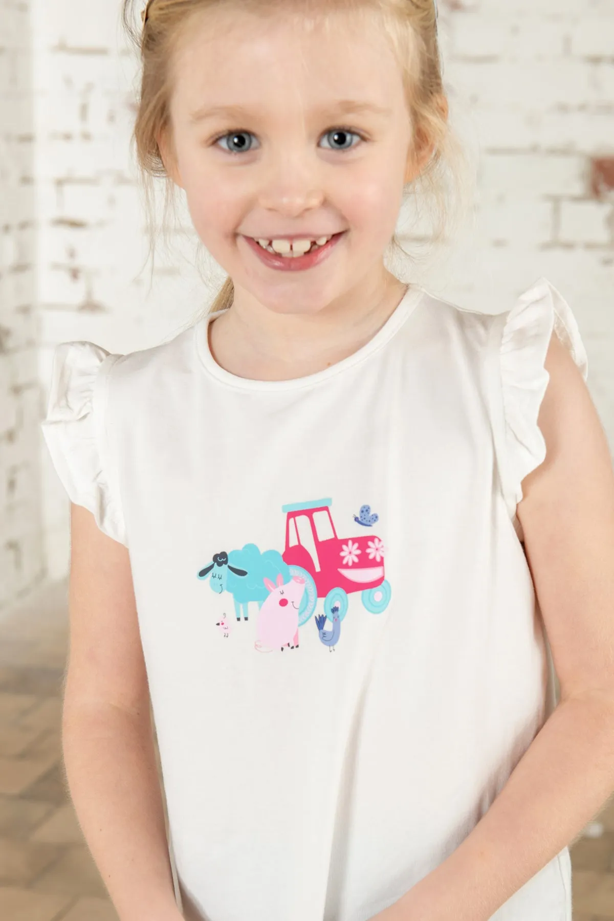 Causeway Swing Tee - Pink Tractor Friends