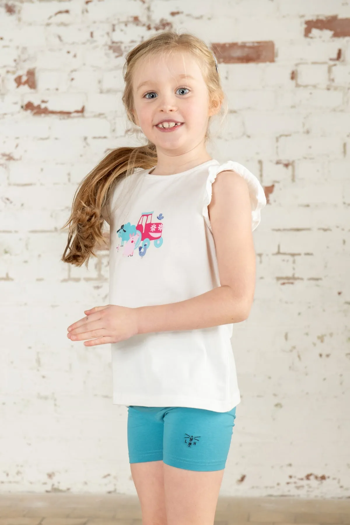 Causeway Swing Tee - Pink Tractor Friends
