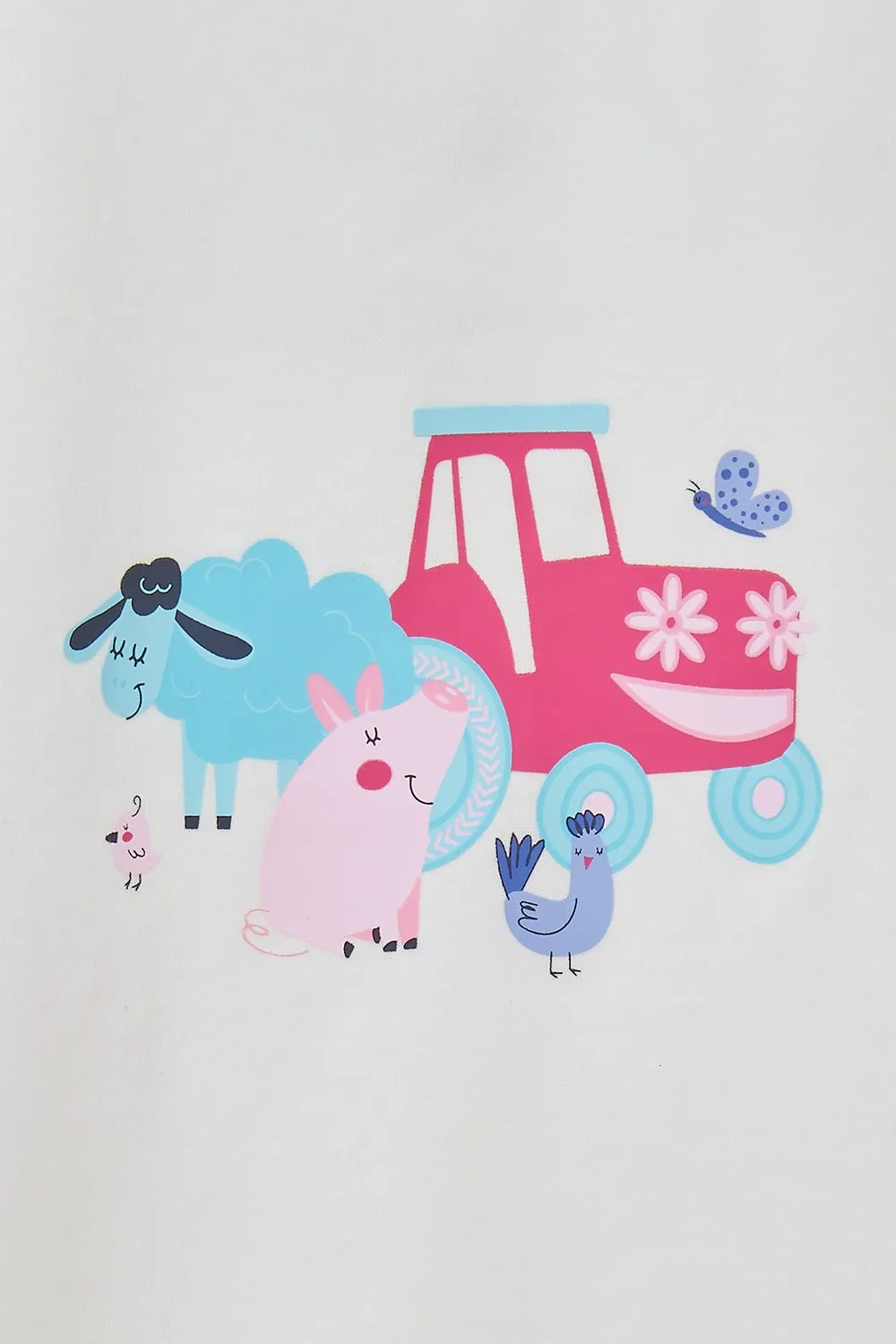 Causeway Swing Tee - Pink Tractor Friends