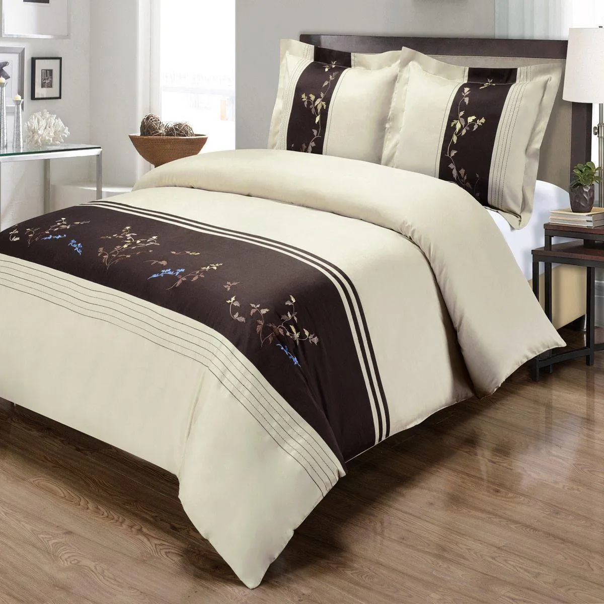 Celeste Cotton Embroidered Duvet Cover Sets