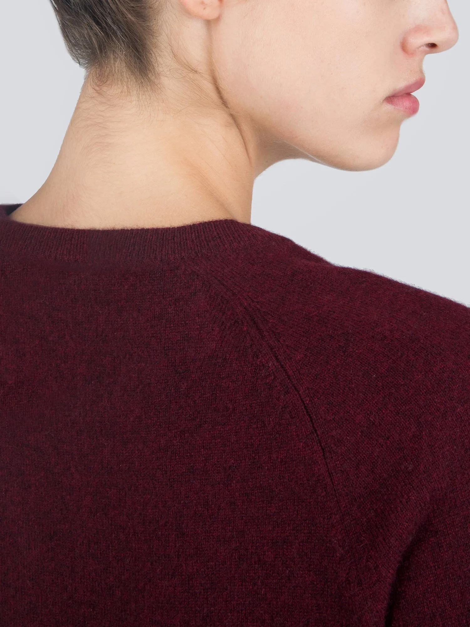 Classic Crew Neck Sweater_Burgundy