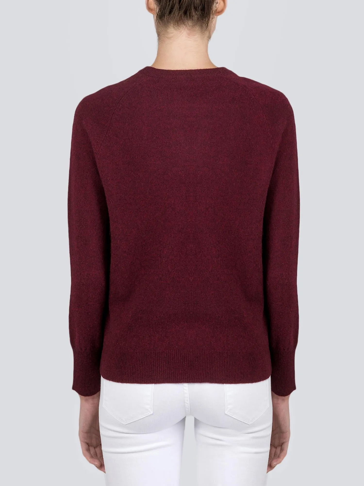 Classic Crew Neck Sweater_Burgundy