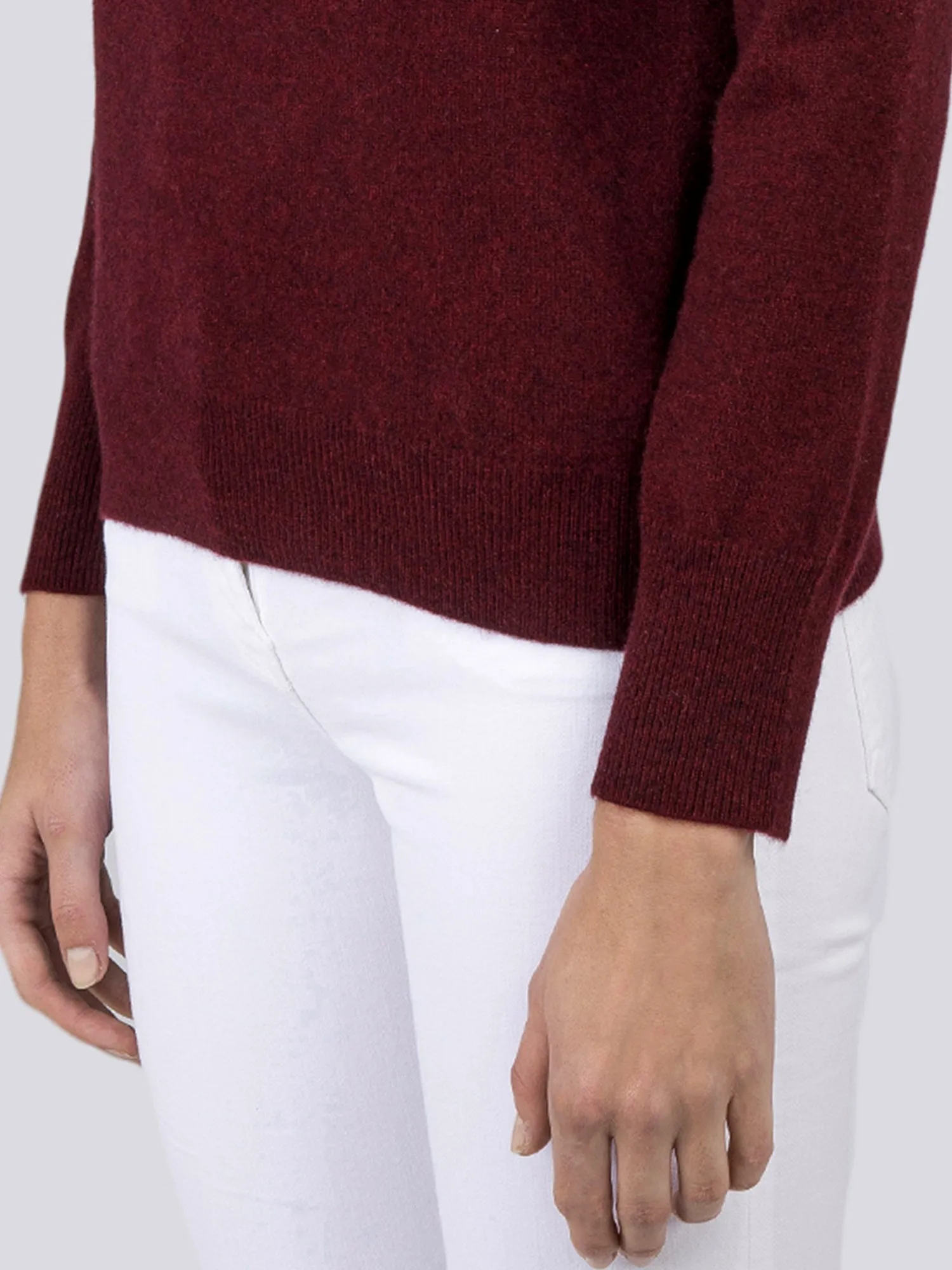Classic Crew Neck Sweater_Burgundy