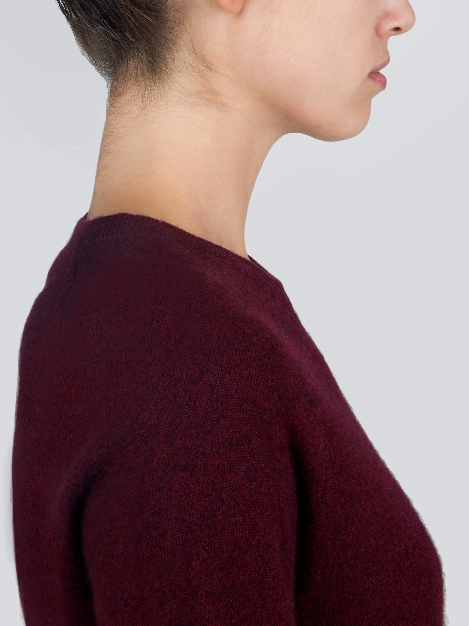Classic Crew Neck Sweater_Burgundy