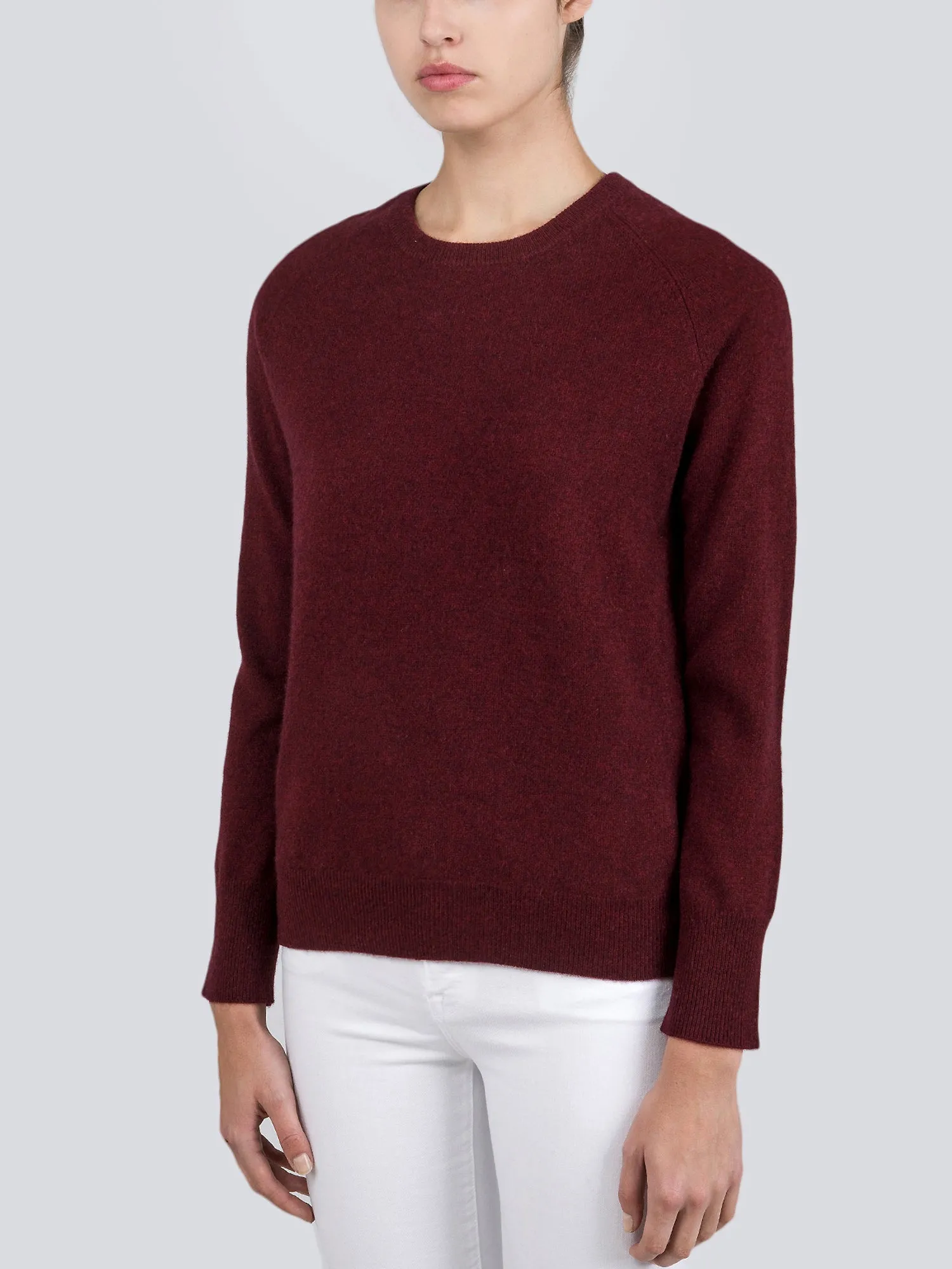 Classic Crew Neck Sweater_Burgundy
