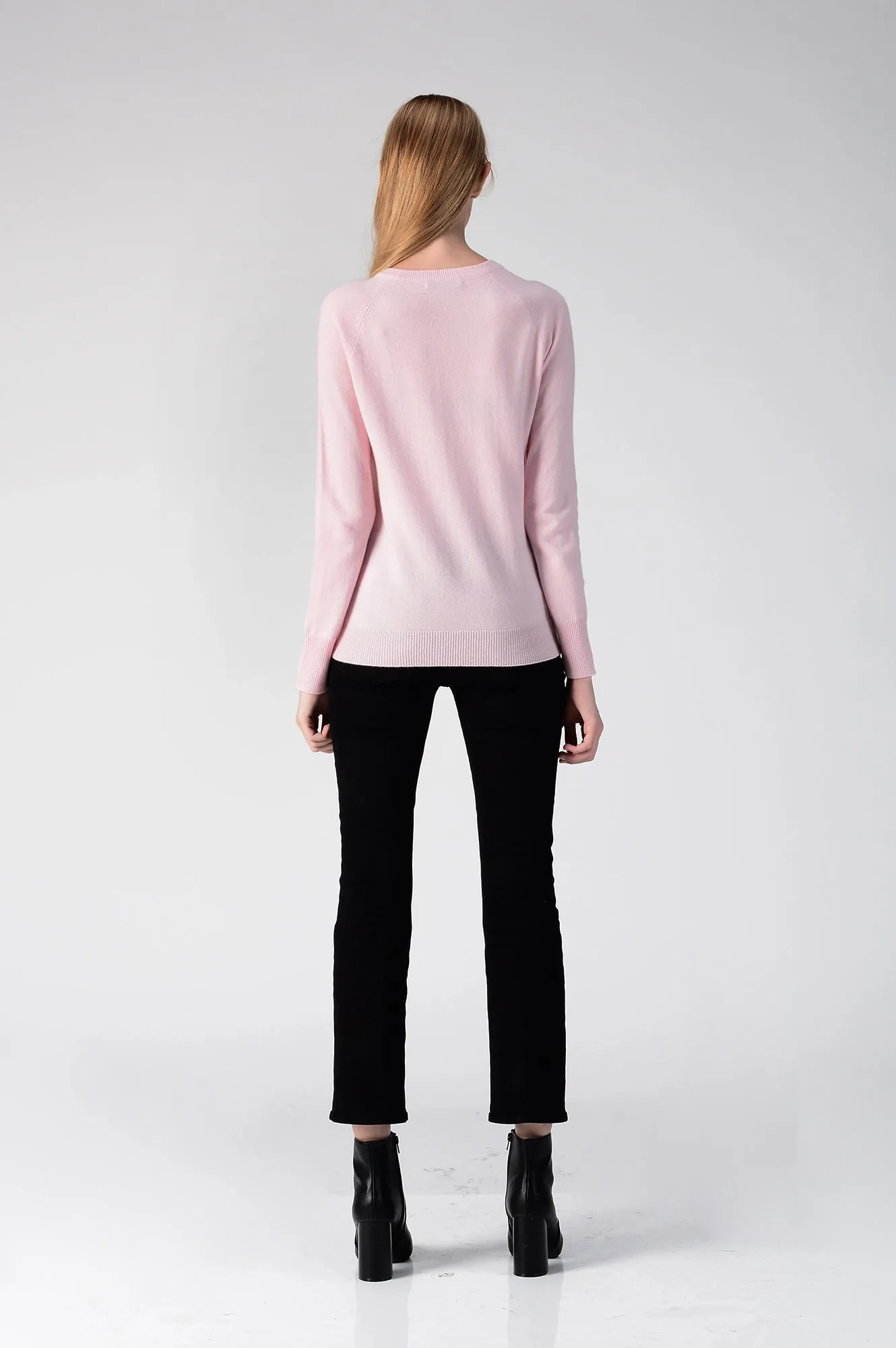 Classic Crew Neck Sweater_Pink