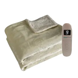 Cream Electric Heated Sherpa Throw