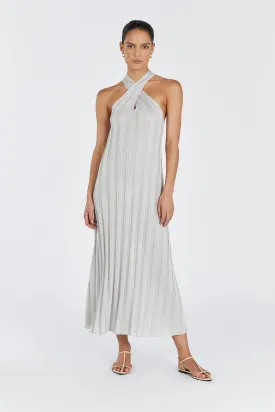 EVERLY SILVER TWIST KNIT DRESS