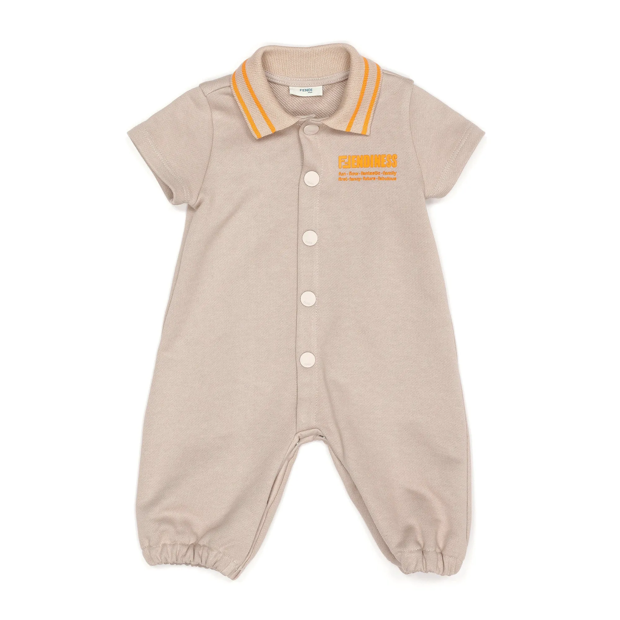 Fendi Baby Boys Beige Romper
