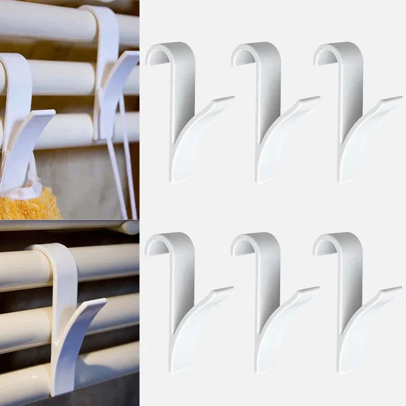 Fishhook Hanger For Heated Towel Radiator Rail Clothes Hanger Bath Hook Holder Percha Plegable Scarf Hanger