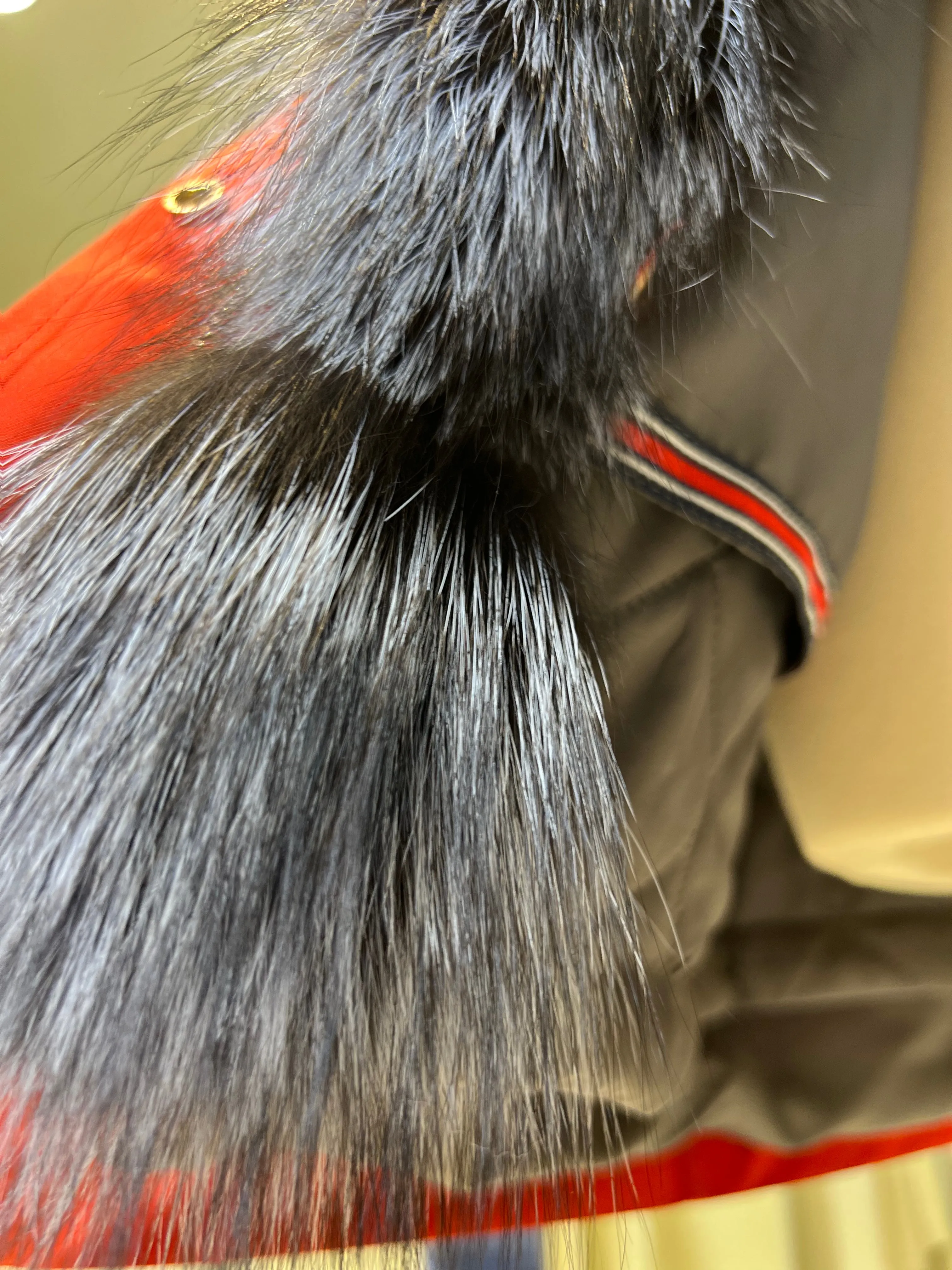Genuine Silver Fox Fur Rabbit Fur Insulated Parka