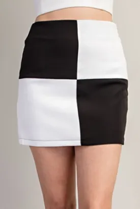 GM Checkered Mini Skirt