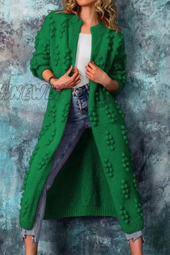 Hnewly - Red Casual Solid Cardigan Outerwear