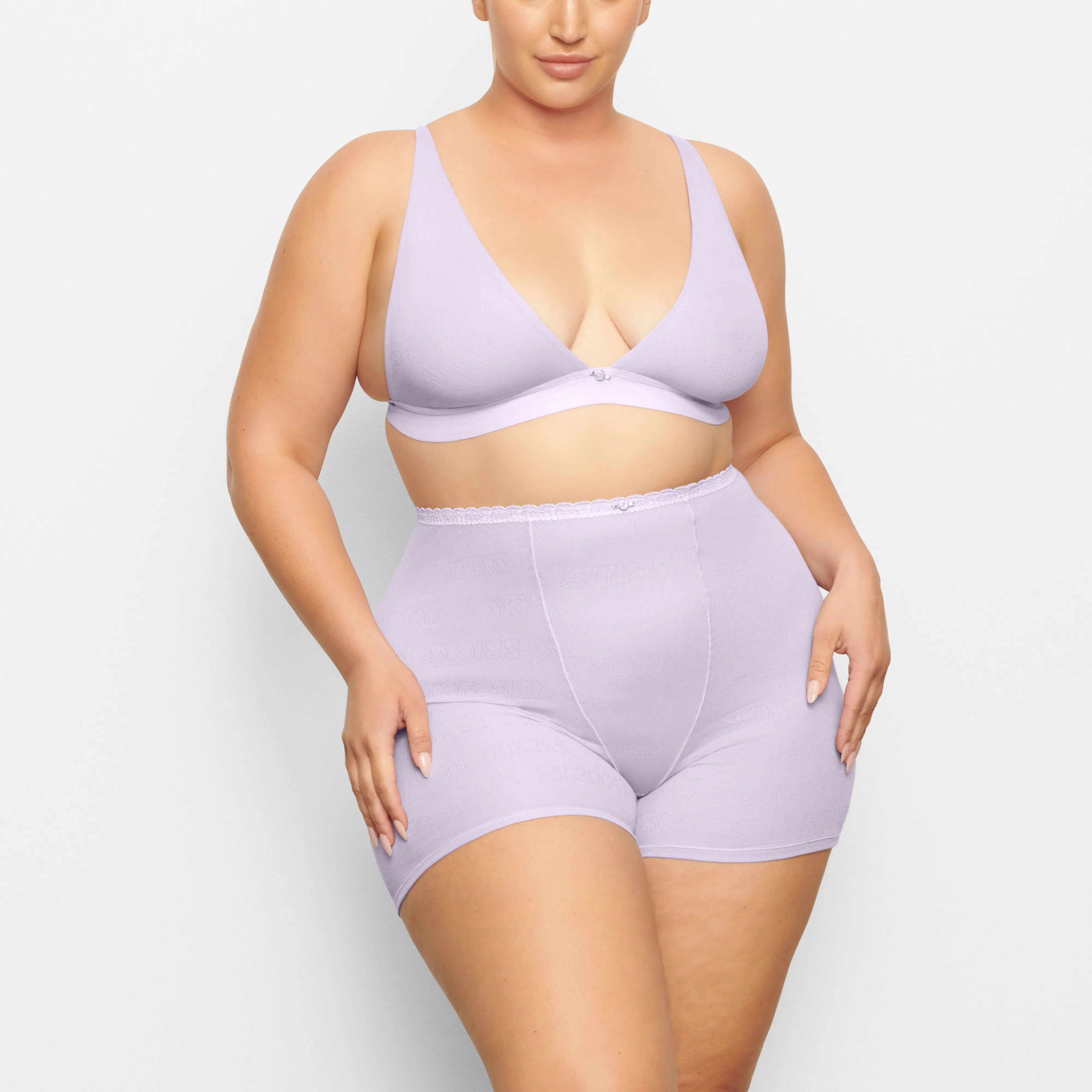 LACE POINTELLE BOXER | LAVENDER