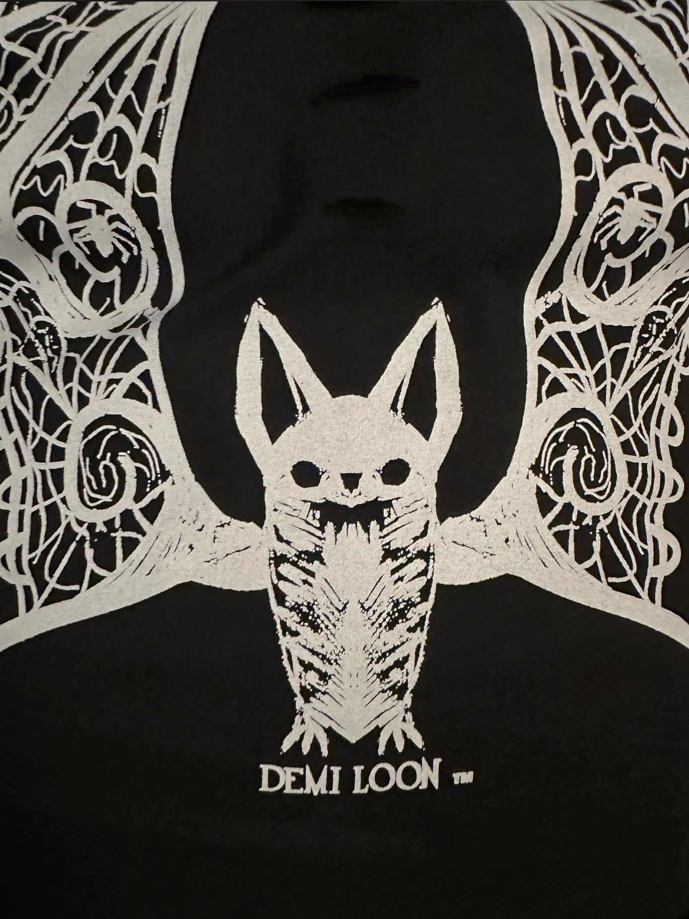 Lace Wings Vampire Bat Slashed Front UNISEX T-Shirt by Demi Loon