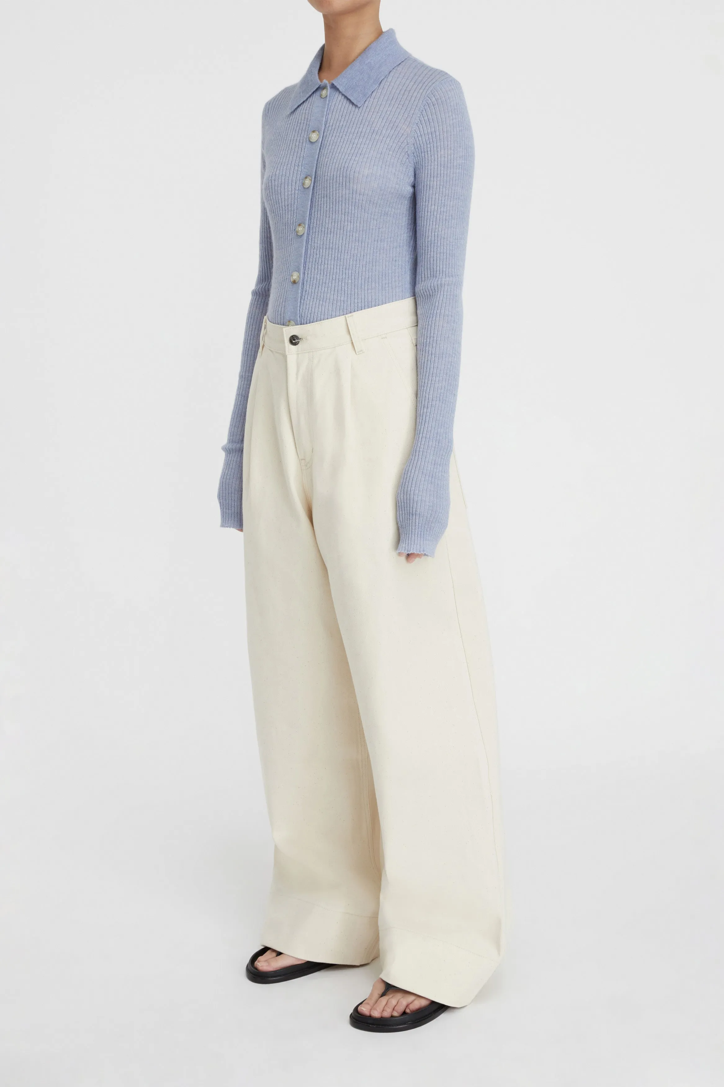 LM Denim Pleat Pant