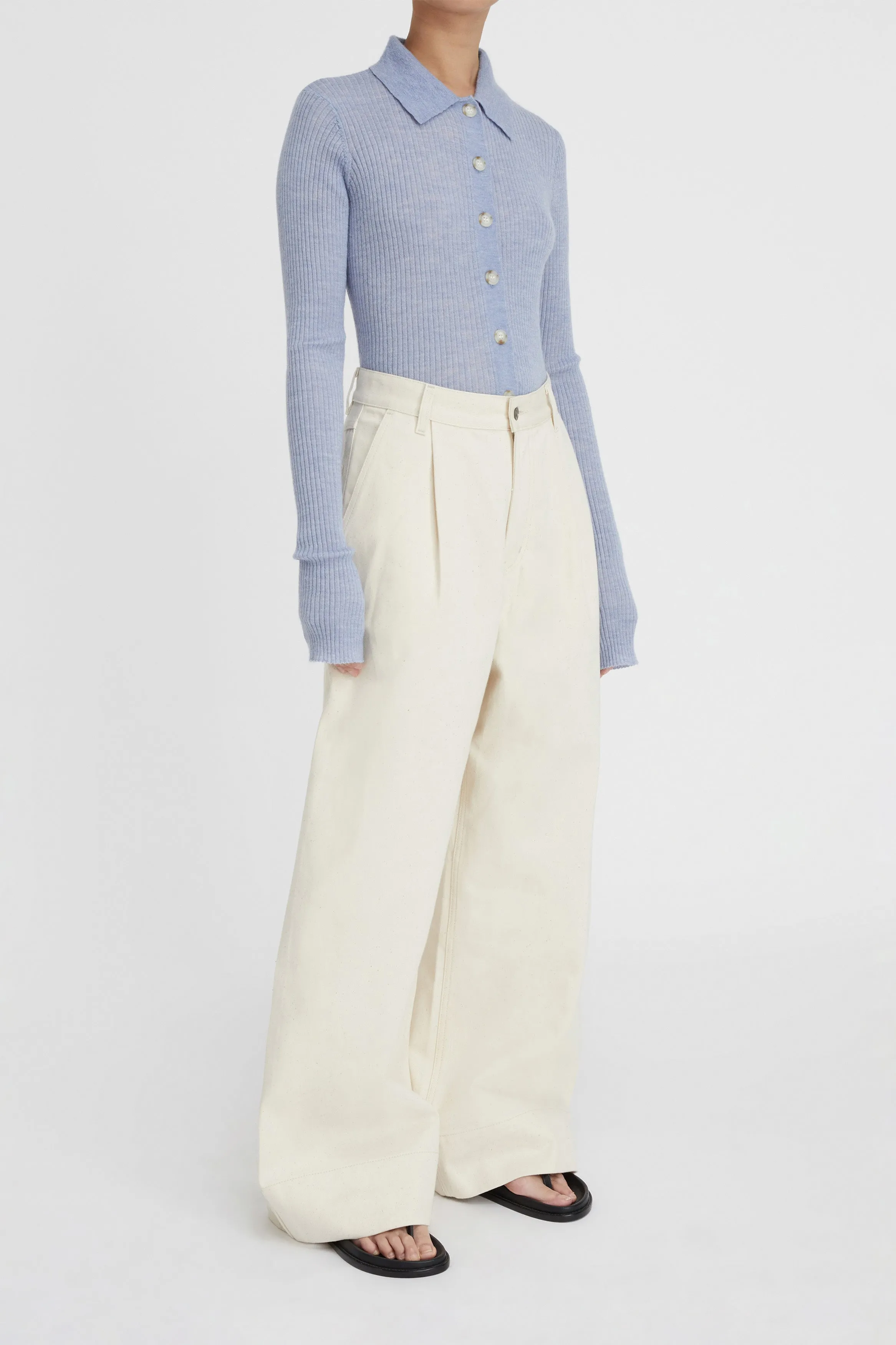 LM Denim Pleat Pant