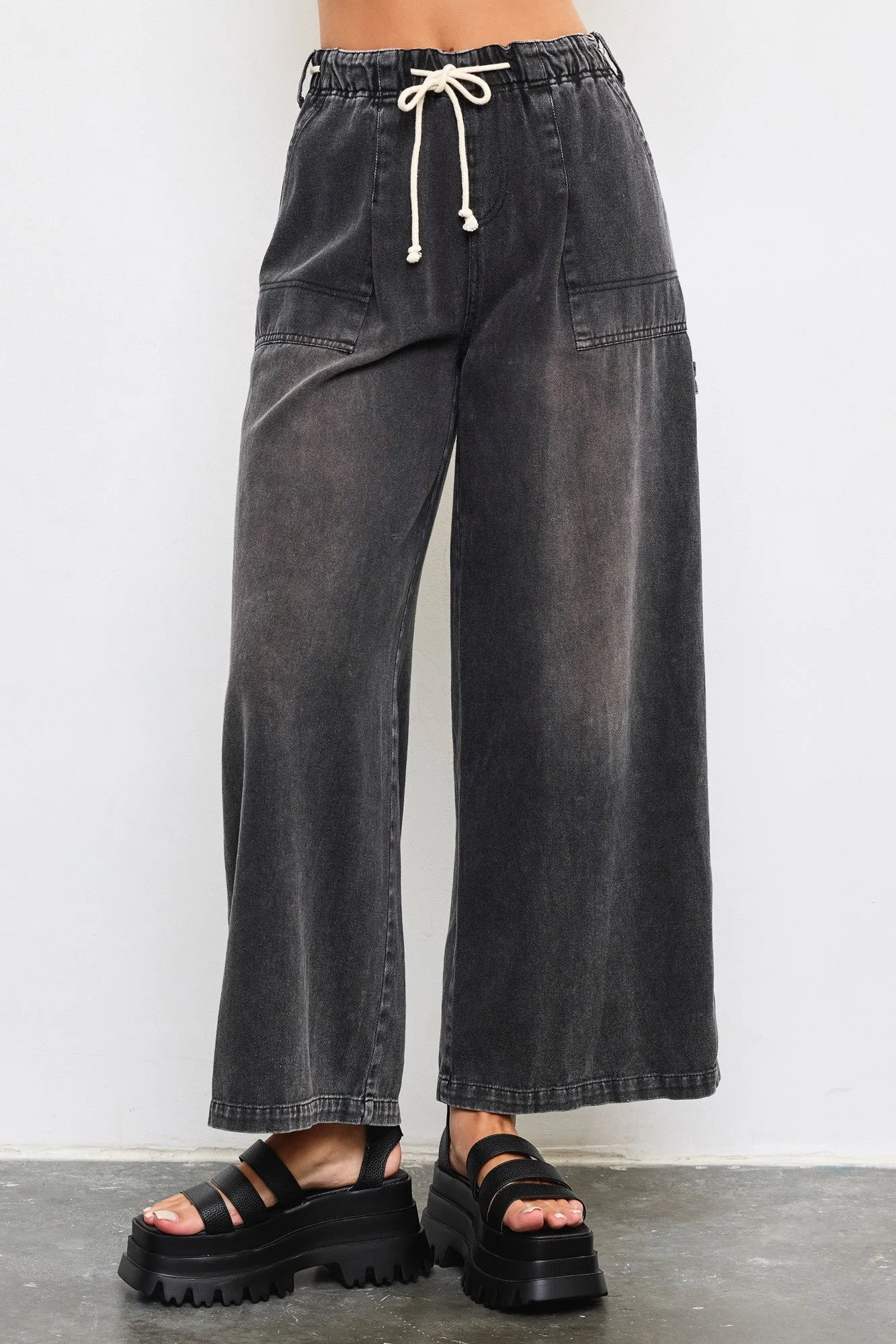MS WIDE LEG CARGO DENIM PANT