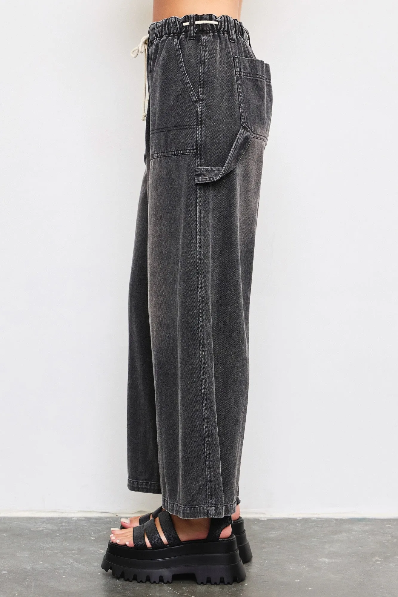 MS WIDE LEG CARGO DENIM PANT