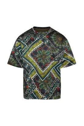 Noah Silk Tile Print Top