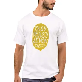 Nutcase Designer Round Neck Men's T-Shirt Wrinkle-Free Poly Cotton Tees - Easy Peasy Lemon