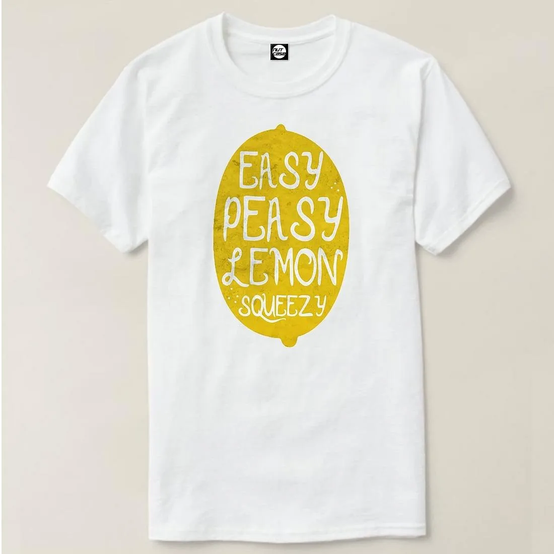 Nutcase Designer Round Neck Men's T-Shirt Wrinkle-Free Poly Cotton Tees - Easy Peasy Lemon