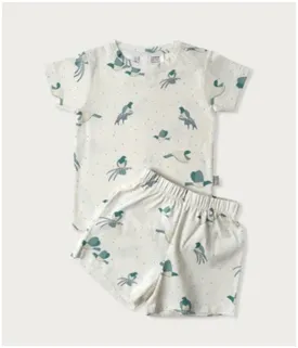 Organic Cotton Short Sleeve PJ Set - Kererū