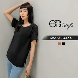 PLEATED SHORT-SLEEVE TOPS