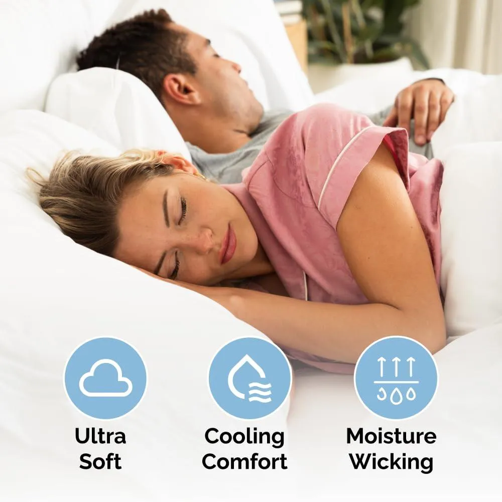 Queen Size 4 Piece Sheet Set - Comfy Breathable & Cooling