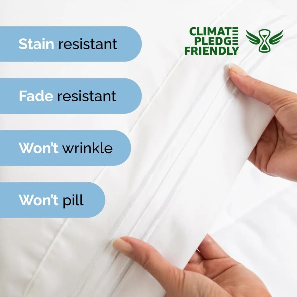 Queen Size 4 Piece Sheet Set - Comfy Breathable & Cooling