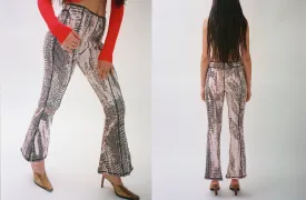 Topographic Flare Pants