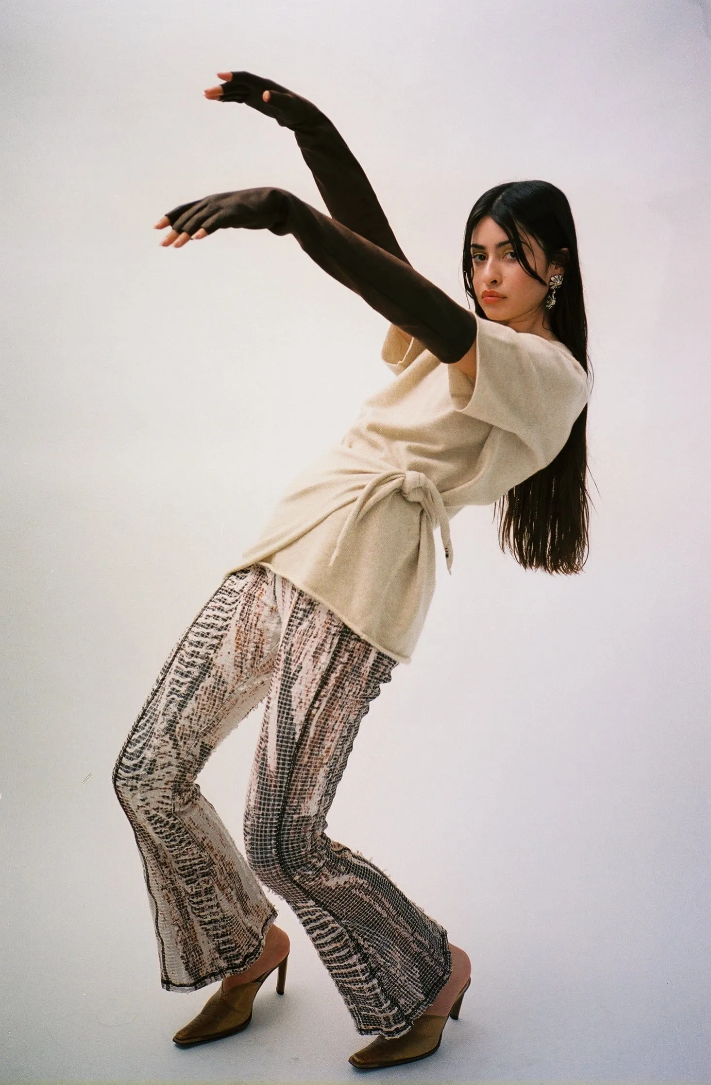 Topographic Flare Pants