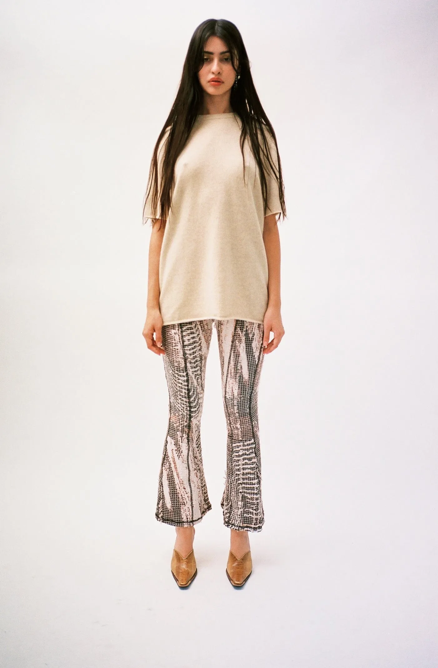 Topographic Flare Pants